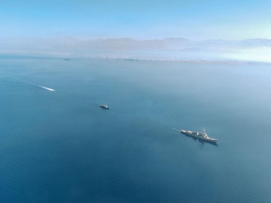 Us and israeli naval forces in the red sea