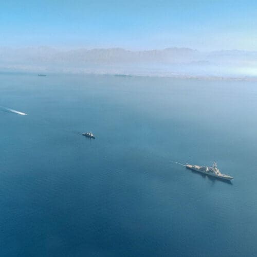 Us and israeli naval forces in the red sea