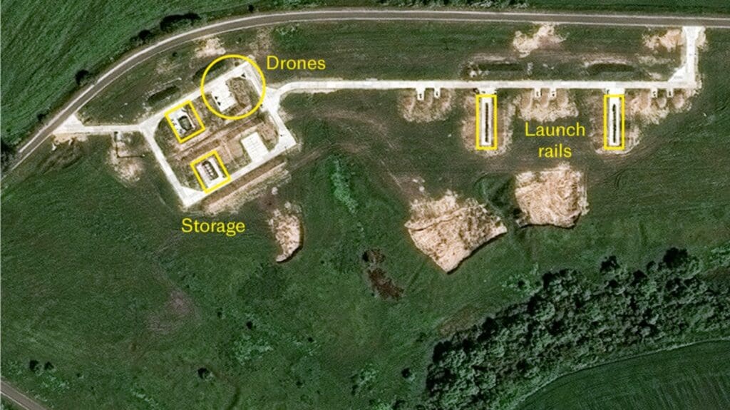 Satellite imagery of asovitska-ashelok air base, russia.
